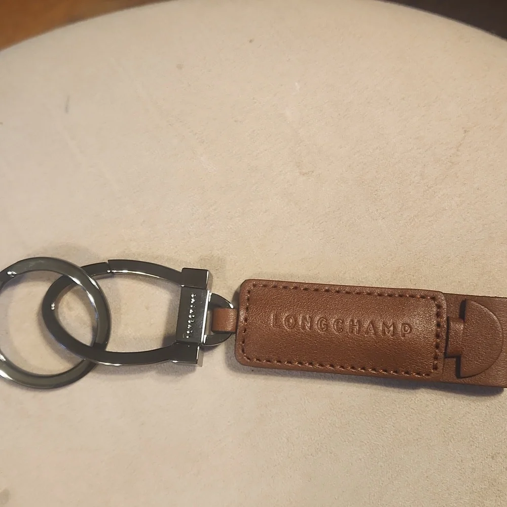 Longchamp Brown Leather Key & Card Holder Set - Picture 3 of 8